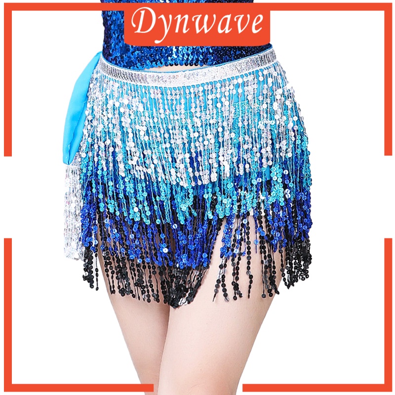 [Dynwave] Chân Váy Dây Xích Tua Rua Đính Kim Sa Dùng Múa Bụng