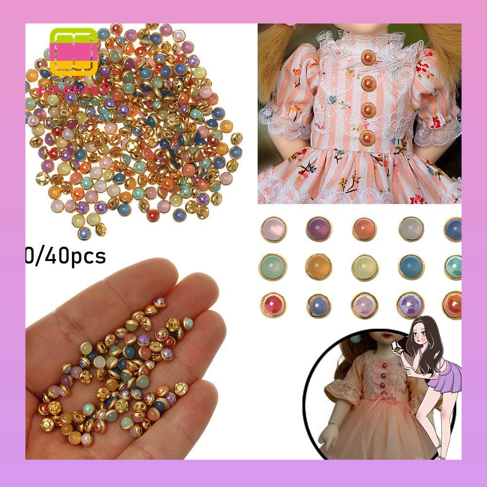 Set 20 / 40 Nút Mini May Vá Thủ Công DIY Cho Nhà Búp Bê