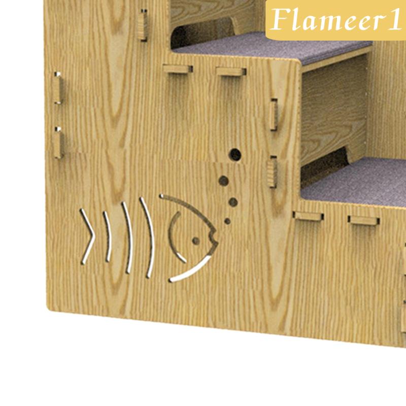 Bậc Thang Leo Bằng Gỗ Chống Trượt Cho Thú Cưng Chó Mèo 1]