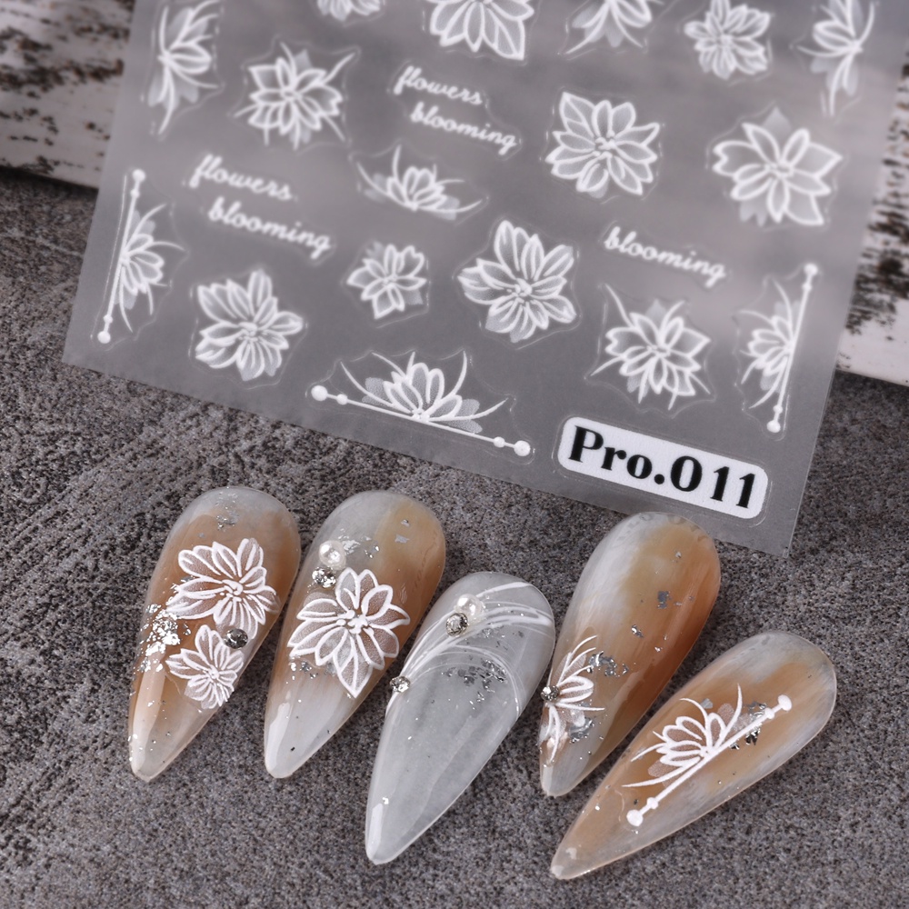 Miếng Dán Trang Trí Móng Tay Họa Tiết Hoa Tulip Thời Trang Xuân Hè