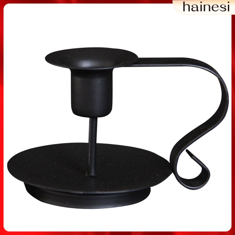 Giá Đỡ Đèn Cầy Màu Đen Nhám Phong Cách Cổ Điển Độc Đáo