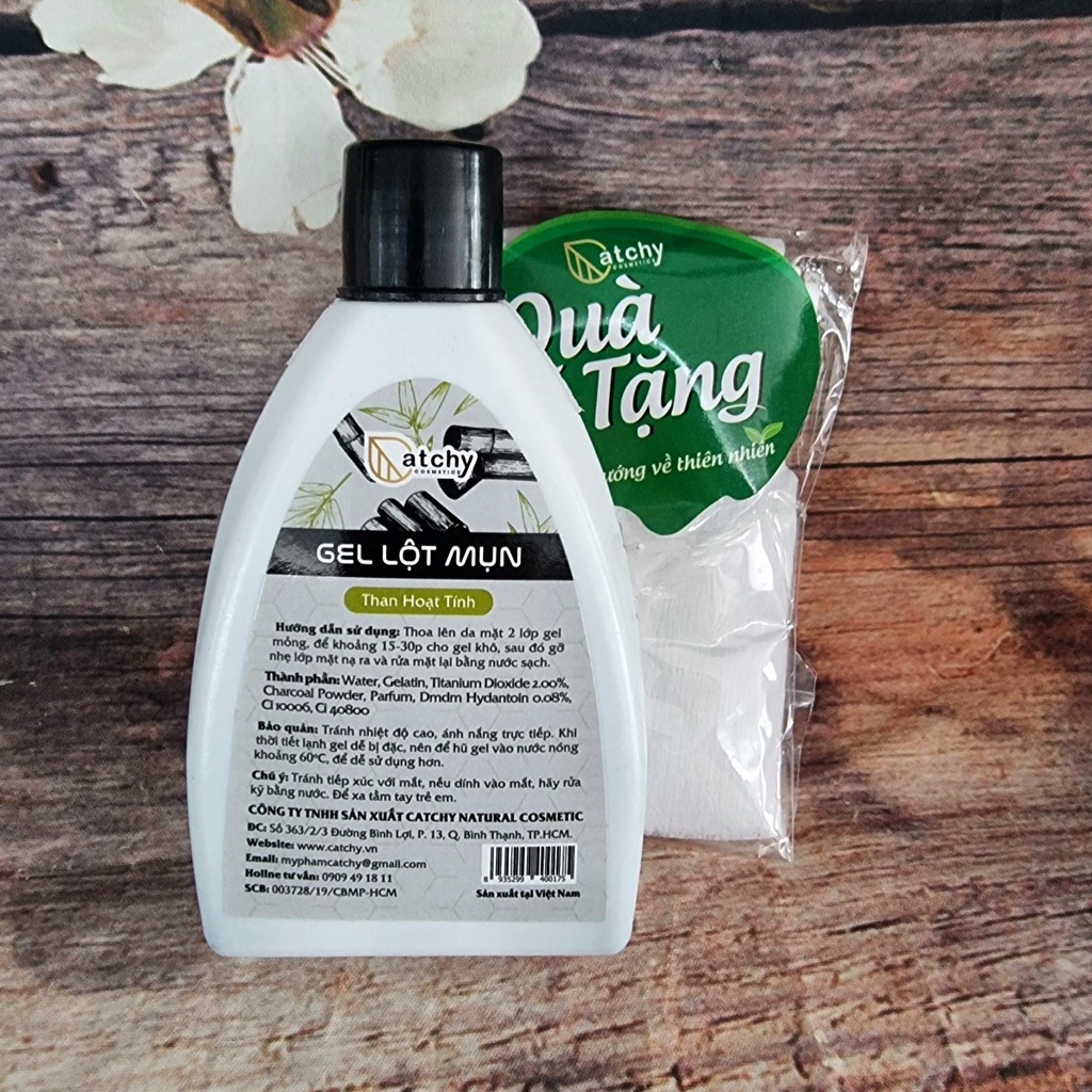 Gel lột mụn Atchy than tre tặng kèm giấy lột mụn Atchy