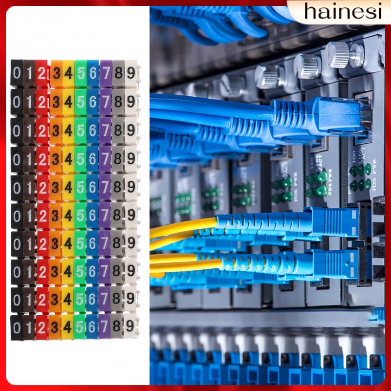 Set 100 Nhãn Đánh Dấu Dây Cáp Nhiều Màu Sắc Tiện Dụng