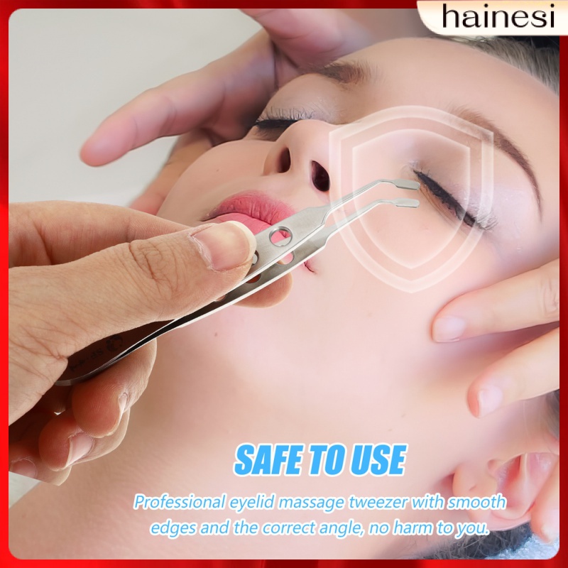 Nhíp Đầu Tròn Hỗ Trợ Mát Xa Lông Mi Meibomian