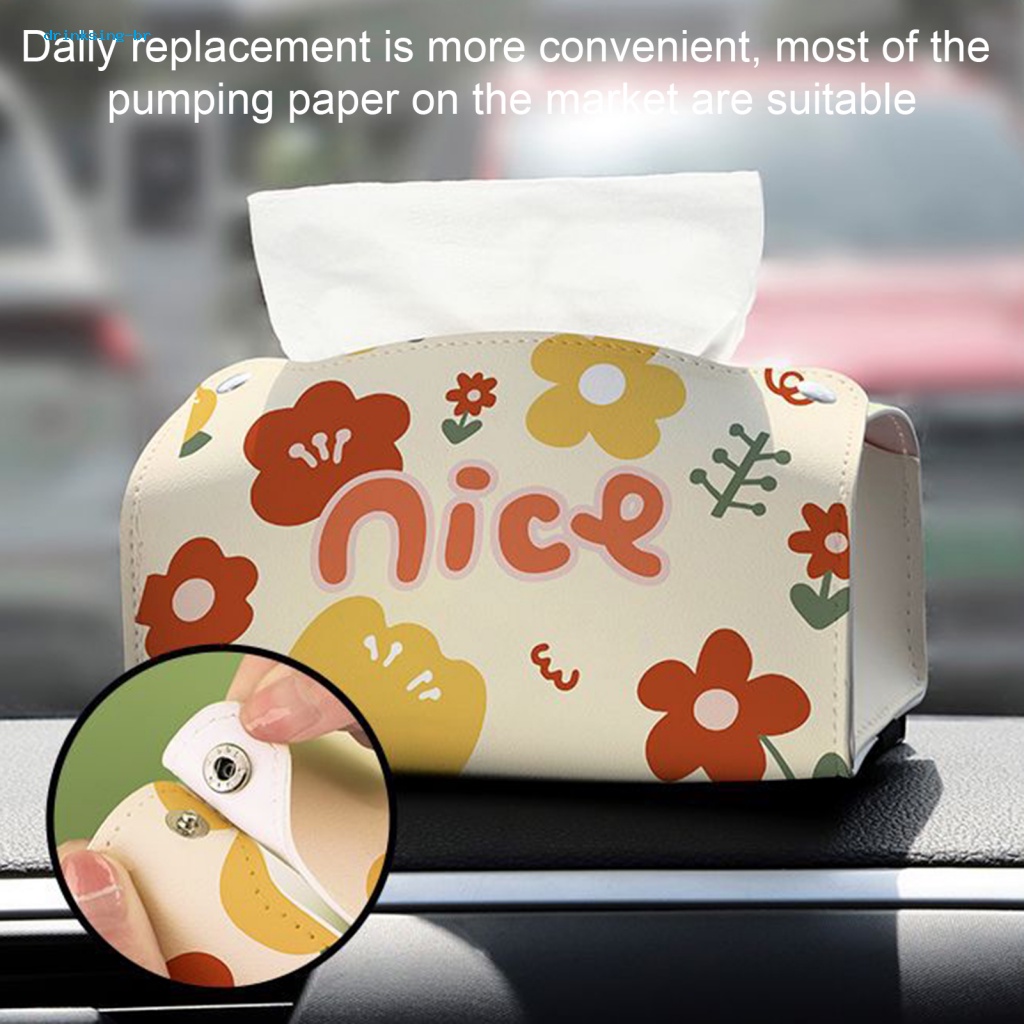 Vỏ Bọc Hộp Khăn Giấy Cỡ Lớn Chống Trượt Chuyên Dùng Cho Xe Hơi