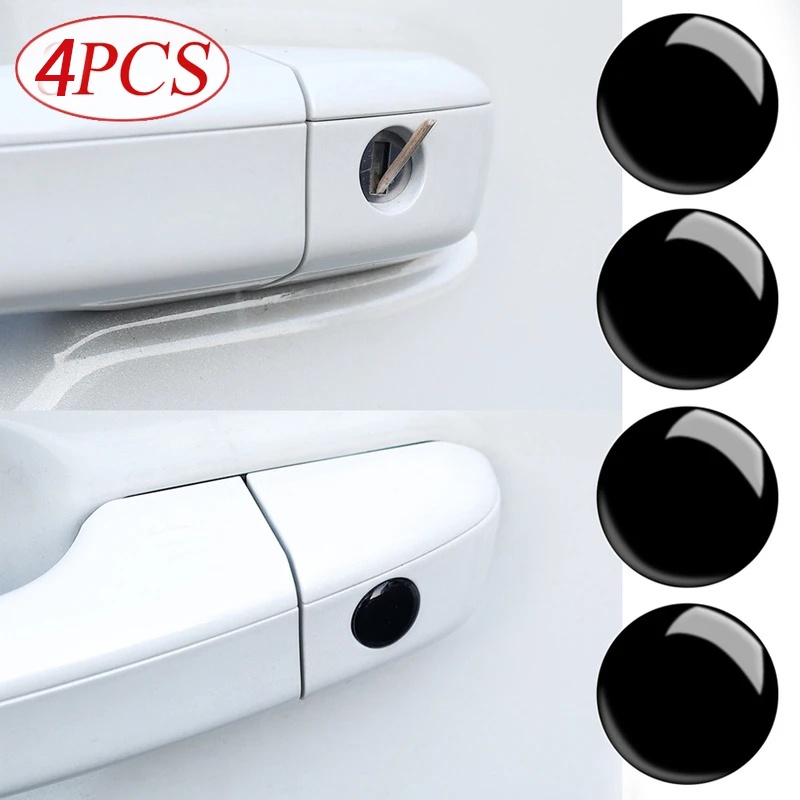 Bộ 1 / 4 Miếng Dán Bảo Vệ Khóa Cửa Xe Hơi Chống Thấm Nước Tiện Dụng