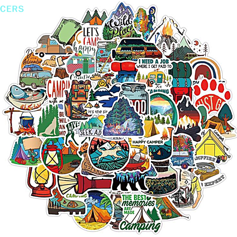 Set 50 Miếng Dán PVC Họa Tiết Graffiti Trang Trí Đàn Guitar