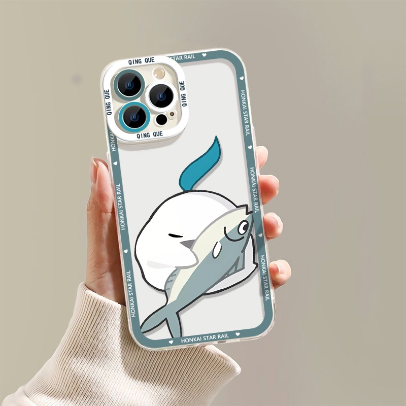 Ốp Điện Thoại TPU Dẻo Trong Suốt Họa Tiết Đường Ray Ngôi Sao Cho iPhone 14 11 13 12 Pro Max XS XR X 8 7 6S Plus Mini March 7th