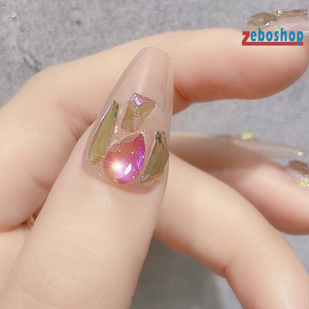 Set 100 Hạt Đá 3D Nhiều Kích Cỡ Trang Trí Móng Nghệ Thuật DIY