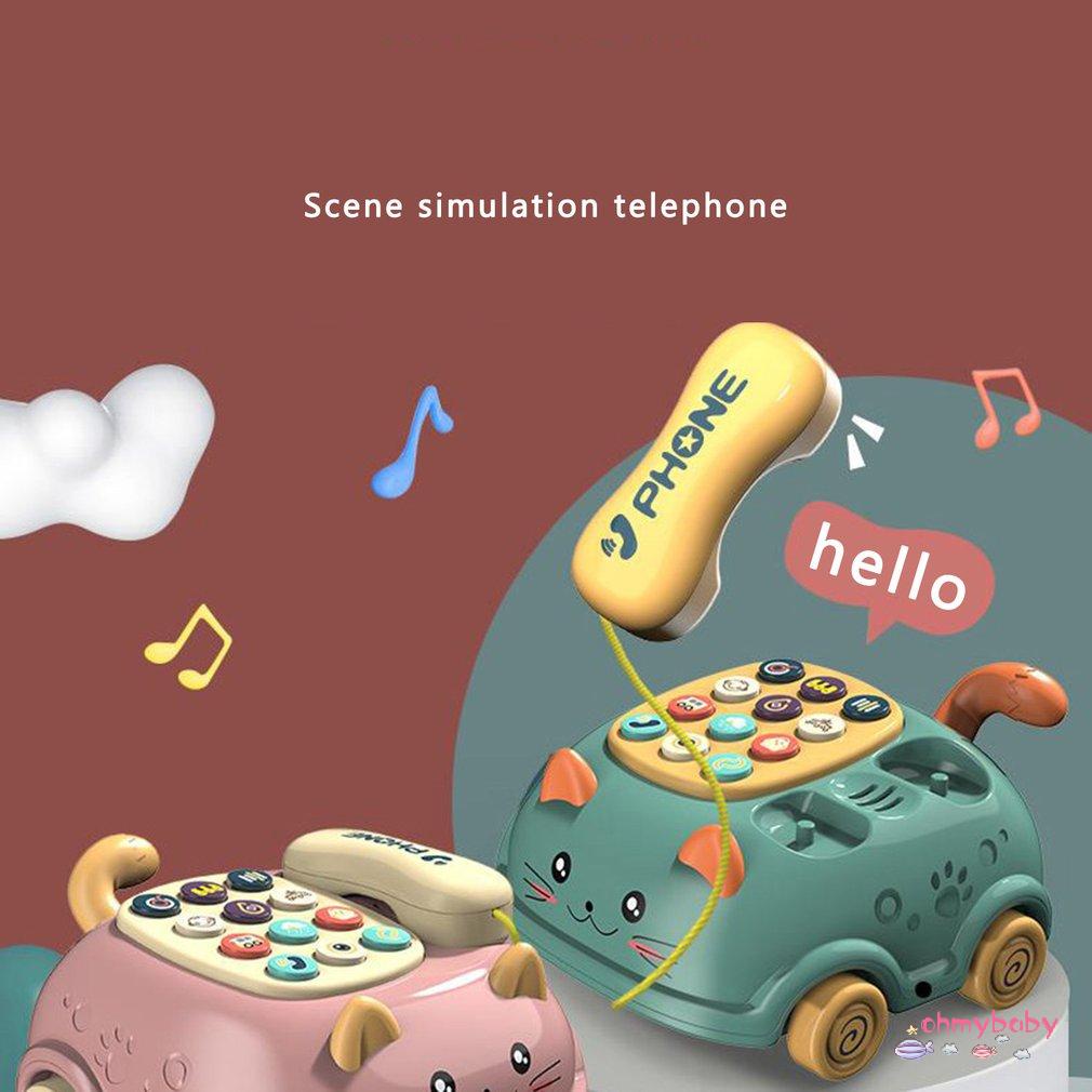 [OMB] Trẻ Em Montessori Điện Thoại Đồ Chơi Giáo Dục Sớm Âm Nhạc Truyện Máy Sơ Sinh Mô Phỏng Quà Tặng [Z/10]