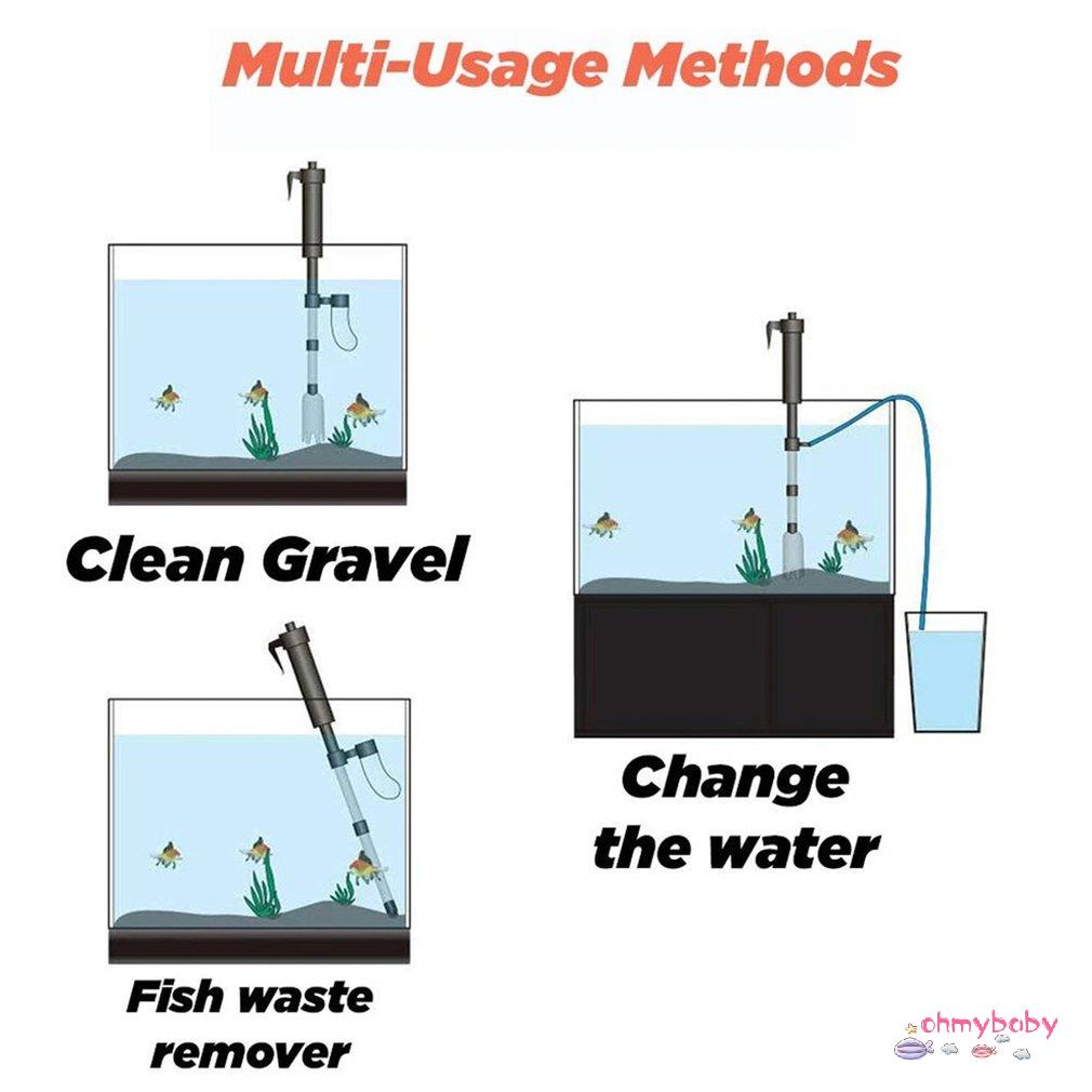 [InStock] Cá Sỏi Máy Hút Bụi Điện Hồ Vệ Sinh Hoạt Động Bằng Pin Xi Phông Bơm Thay Nước [Z/16]