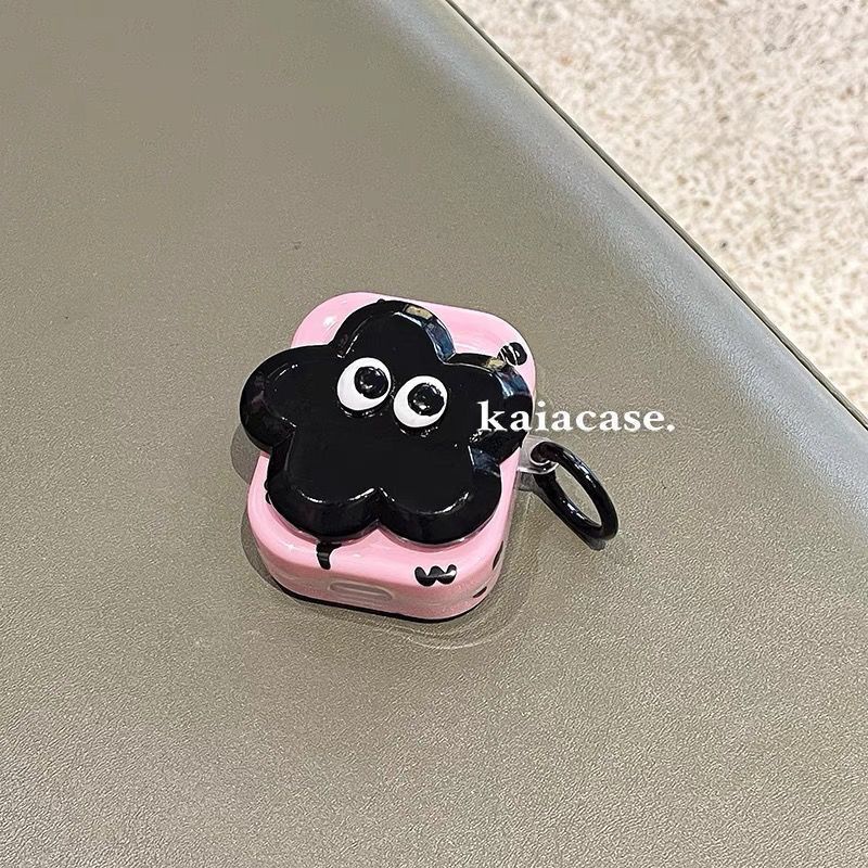 Vỏ Bảo Vệ Hộp Sạc Tai nghe không dây Airpods3 Pro Màu Đen Dễ Thương