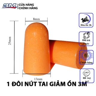 Nút tai chống ồn 3MTM 1100 cấu tạo từ PU xốp,mềm mịn