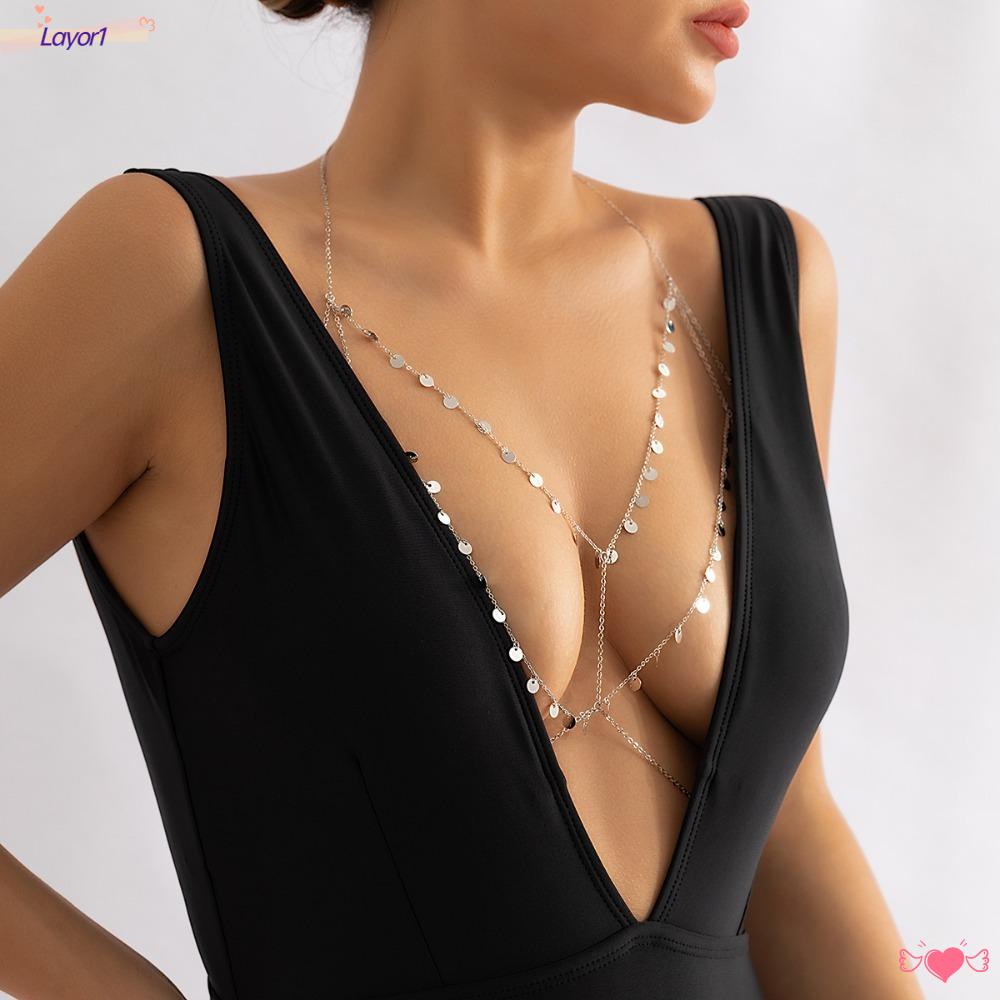 1 Vòng cổ Sequin Đeo Hông / Ngực Gợi Cảm Cho Nữ