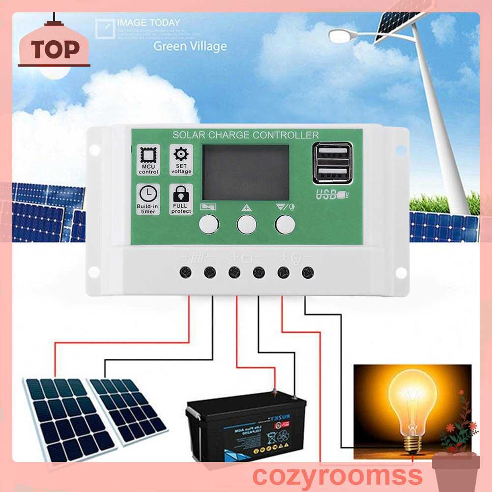 Bộ Điều Khiển Sạc 10A 20A 30A 40A 50A 60A 12V 24V Có Màn Hình LCD