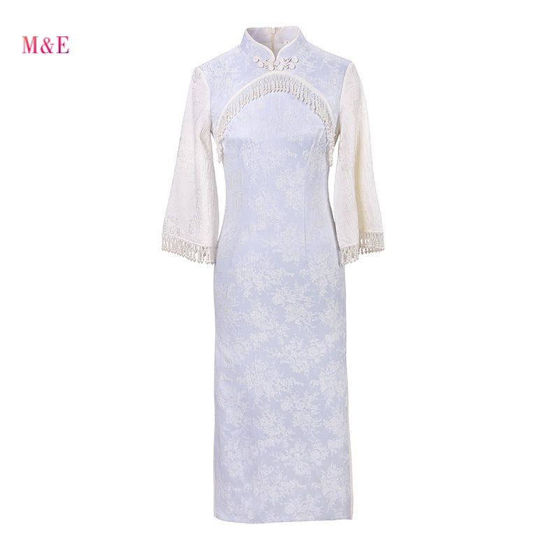 M &amp; E 2023 Đầm Sườn Xám Cách Tân Tay Rộng Phong Cách Cộng Hòa Trẻ Trung Thời Trang Xuân Hè Mới Cho Nữ