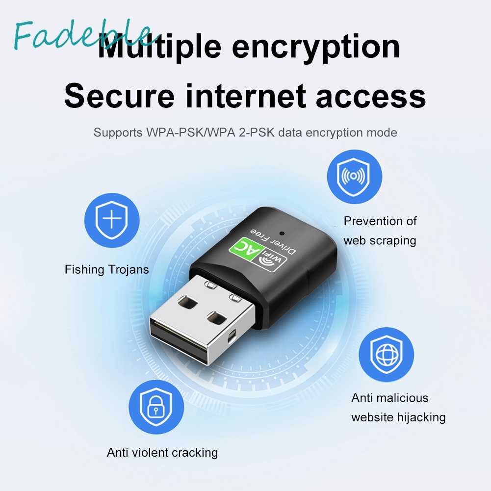 Usb Thu Sóng WiFi Băng Tần Kép 600M Thẻ