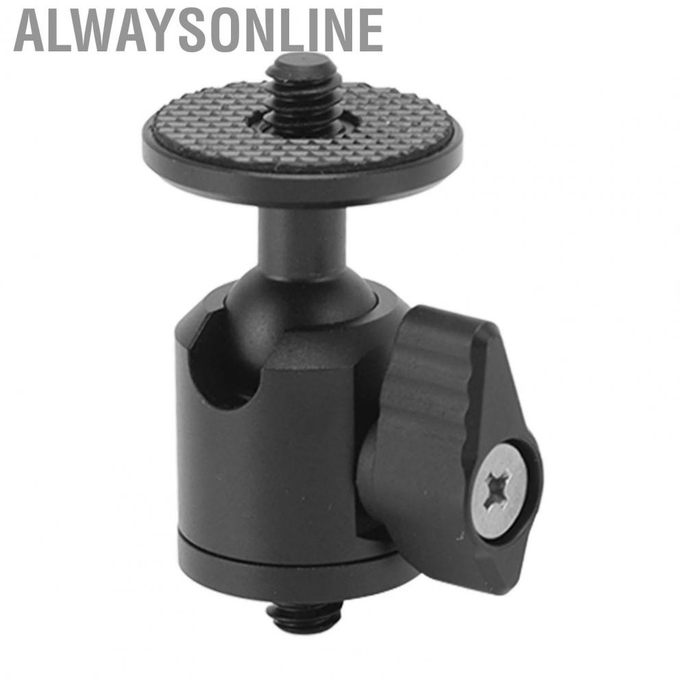 Alwaysonline PULUZ Aluminum Alloy Ball Head Mount Mini Portable Tripod with 1/4 inch Male Screw for  Smartphone Fill Light MIC