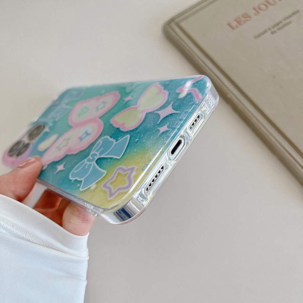 Ốp Điện Thoại TPU Mềm Trong Suốt Chống Sốc Họa Tiết Bướm Cho iPhone 14 13 12 11 Pro Max