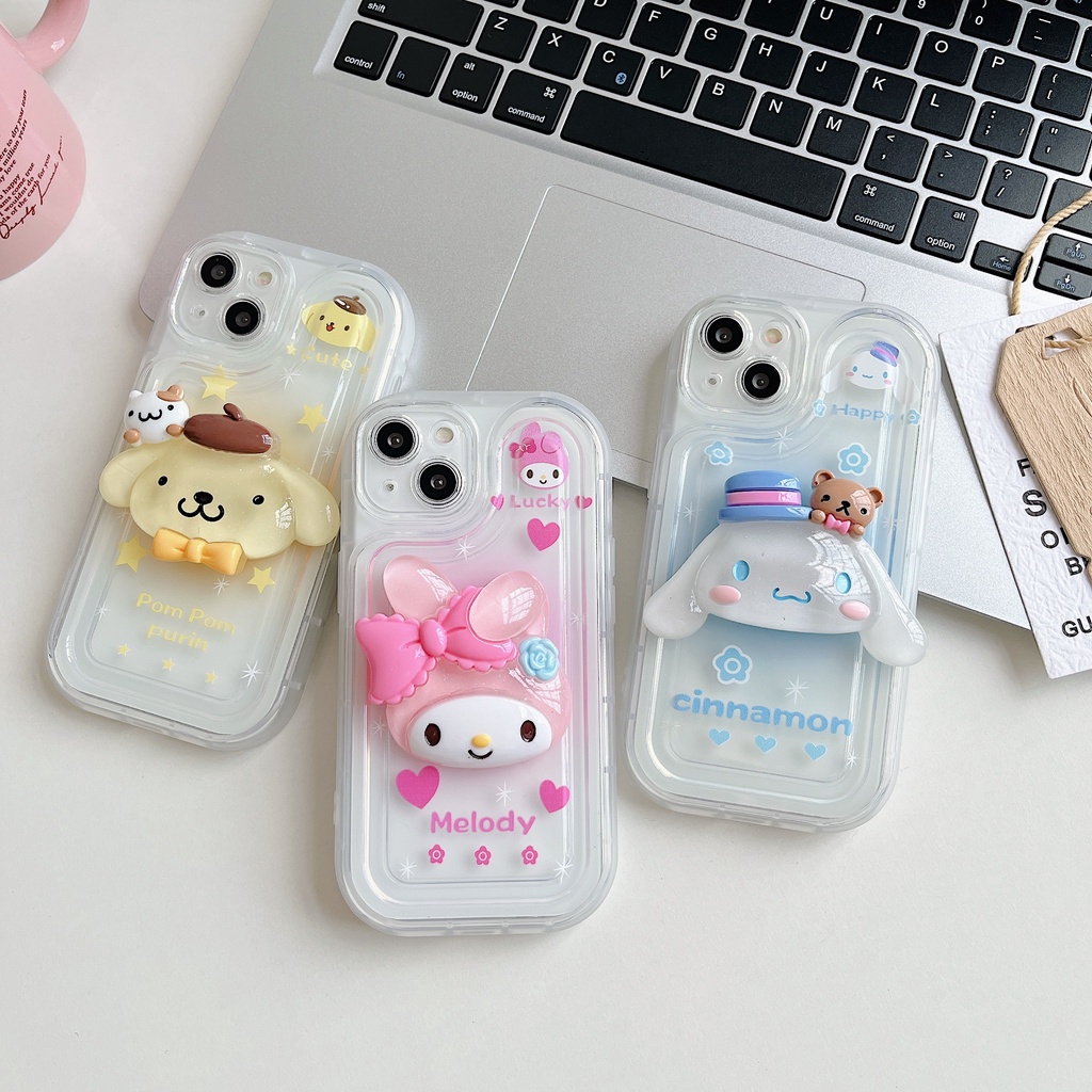 Ốp Điện Thoại Tpu Silicon Mềm Trong Suốt In Hình Sanrio Dễ Thương Cho iPhone 14 Plus 13 12 11 Pro Max