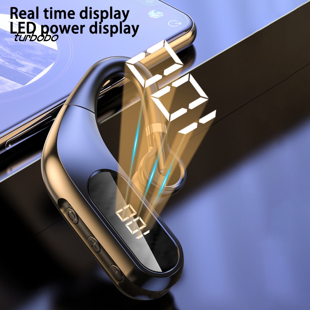 Tai Nghe Không Dây Bluetooth 5.0 Chống Nước Màn Hình LED Âm Thanh HiFi Kiểu Móc Vành Tai