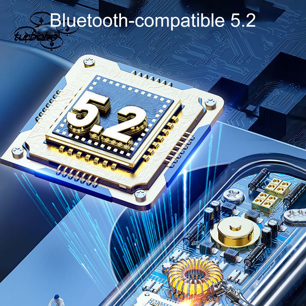 Tai Nghe Bluetooth Thể Thao turbobo Có Đèn LED Chuyên Dụng Cho Điện Thoại