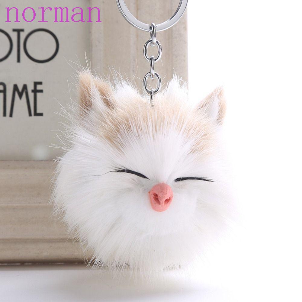 Móc Khóa Hình Cú Ngủ Nhồi Bông Xinh Xắn Gắn Điện Thoại