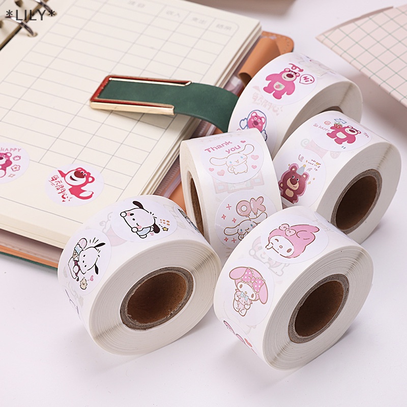 Dán 500 Lily/Khối lượng dán phim hoạt hình dễ thương KT Mèo Sao pacha chó kulomi hoạt hình dán trang trí Kawaii uuu