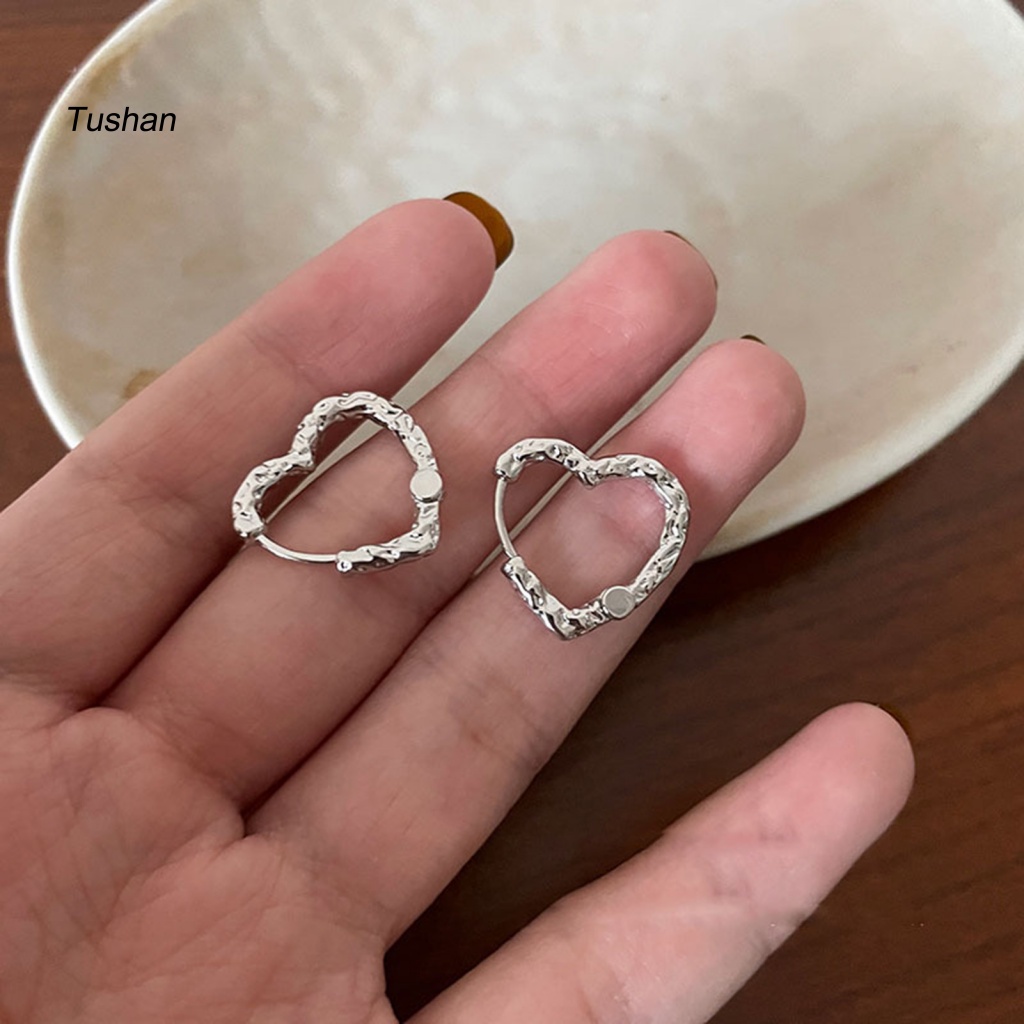 1 Đôi Khuyên Tai Bạc Họa Tiết Hình Học Thời Trang