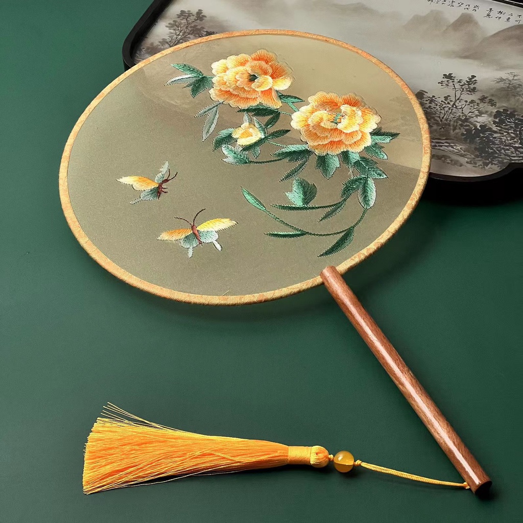 Dmo-Quạt Cầm Tay Làm Thủ Công Phong Cách vintage