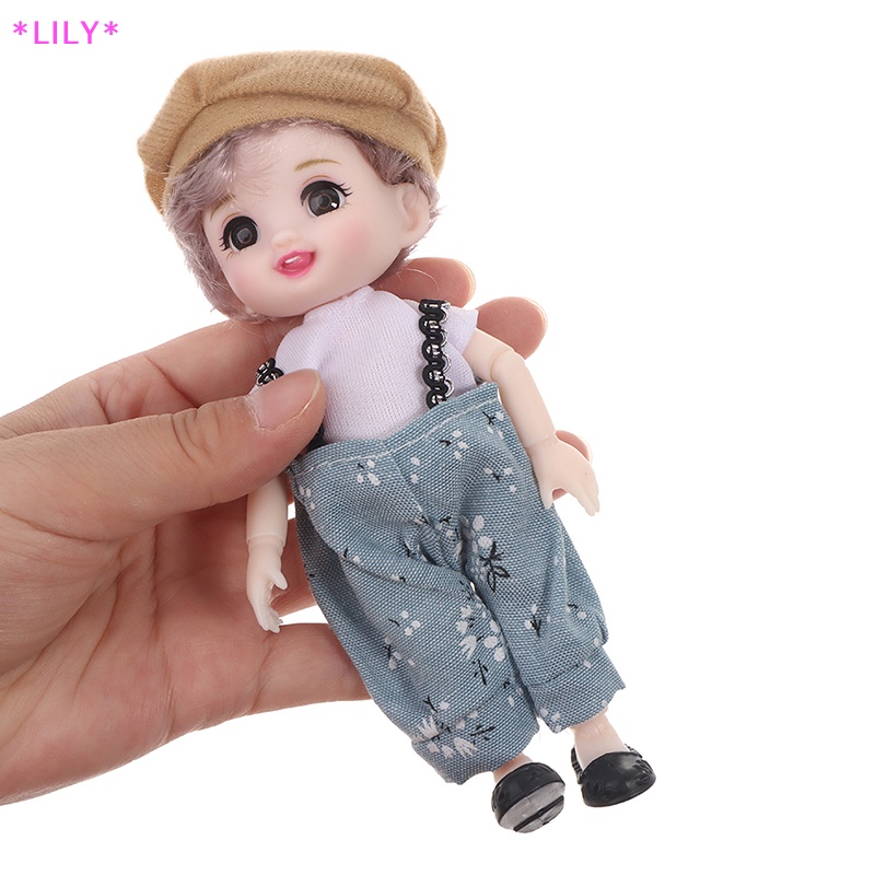 Lily New 17 Cm Mini Cô Gái Bé Búp Bê Với 13 Di Chuyển Doanh 3D Đôi Mắt Lớn Cho Cô Gái DIY Uuu