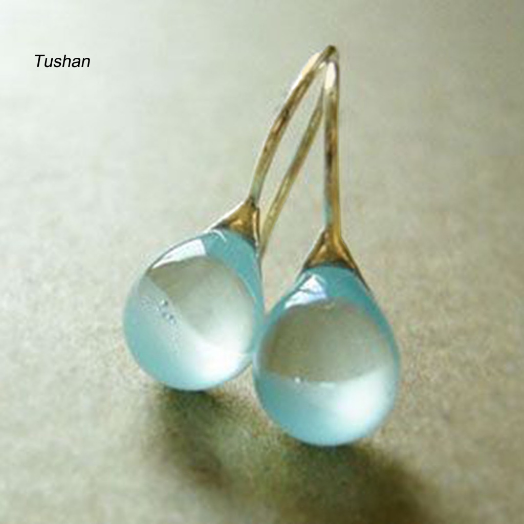 1 Đôi Bông Tai Hình Oval Đính Đá Lâu Trôi Dành Cho Nữ