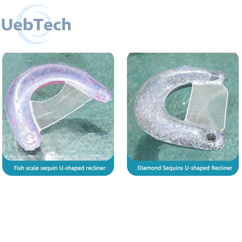 Nệm Bơm Hơi Hình Chữ U Bằng PVC Bền An Toàn Có Thể Gập Lại Cho Hồ Bơi