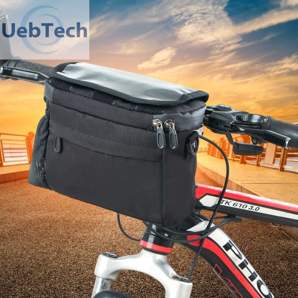 Túi Đựng Điện Thoại Gắn Tay Lái Xe Đạp Bằng Chất Liệu Nylon Nhỏ Gọn Tiện Lợi