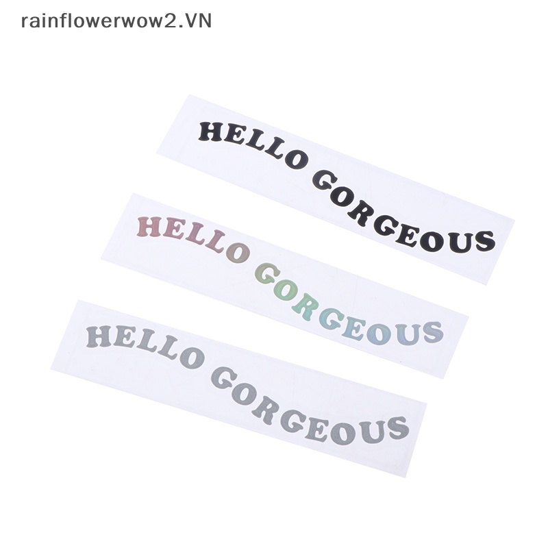 [Hàng Có Sẵn] Sticker Chữ Hello Trang Trí Gương Chiếu Hậu Xe Hơi Đẹp Mắt (H)