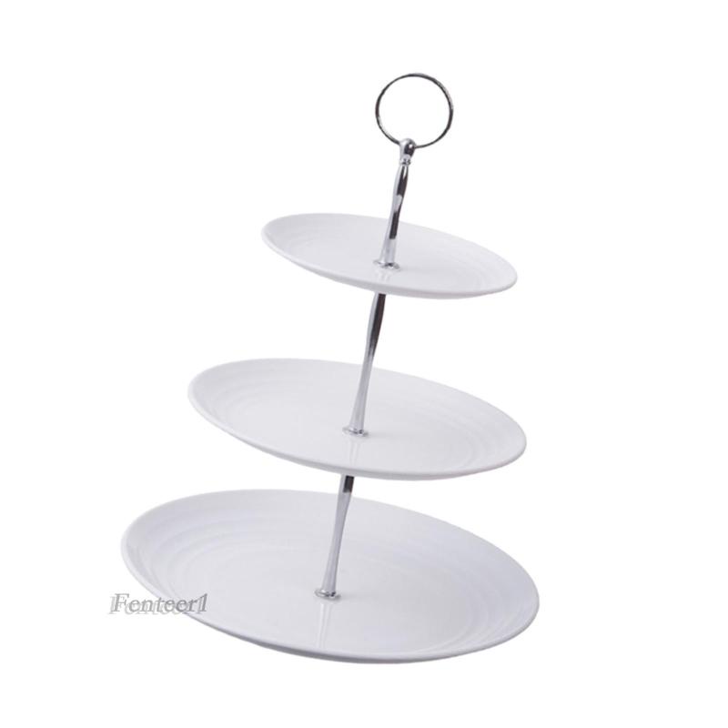 [Fenteer1] Khay Đựng Bánh Kẹo Tráng Miệng 3 Tầng Dành Cho Tiệc Sinh Nhật