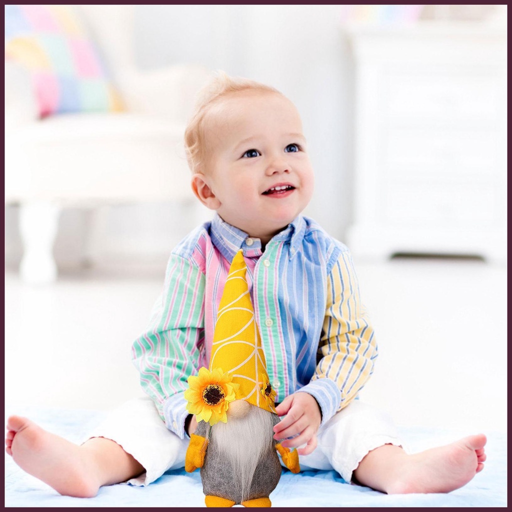 Búp Bê Nhồi Bông Hình Hoa Hướng Dương / Chú Lùn Không Mặt Trang Trí Mùa Hè