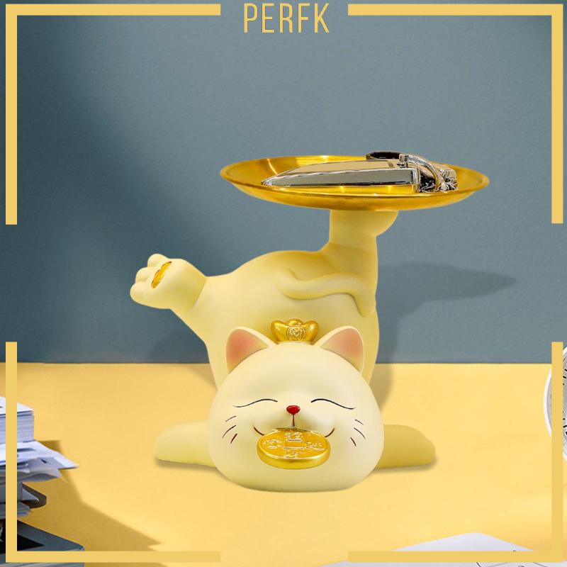 [Perfk] Giá Đỡ Chìa Khóa Tượng Mèo Điêu Khắc Hiện Đại