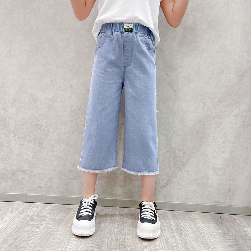Quần Denim Ống Đứng Thời Trang Mùa Hè 2021 Dành Cho Bé Gái 8zzg