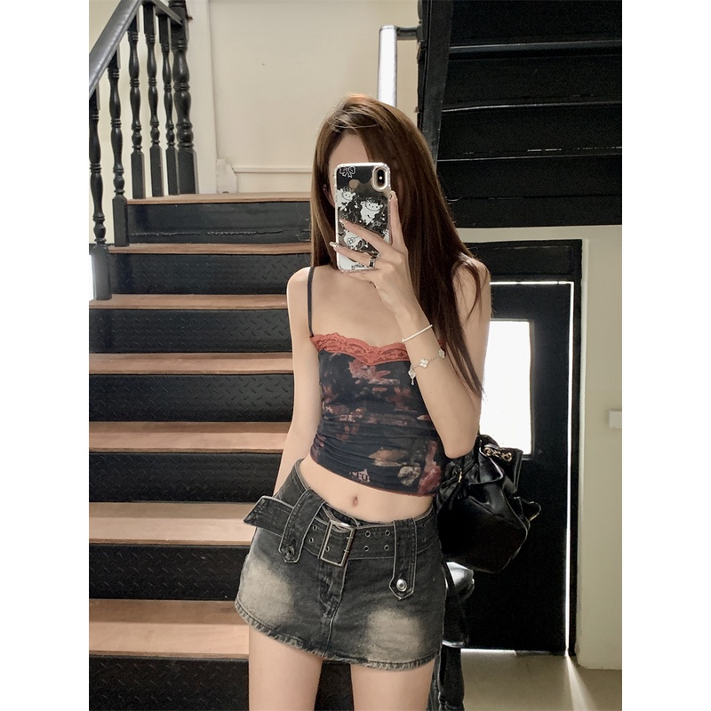 Áo Hai Dây Họa Tiết Hoa Thiết Kế Mới Thời Trang Mùa Hè Theo Phong