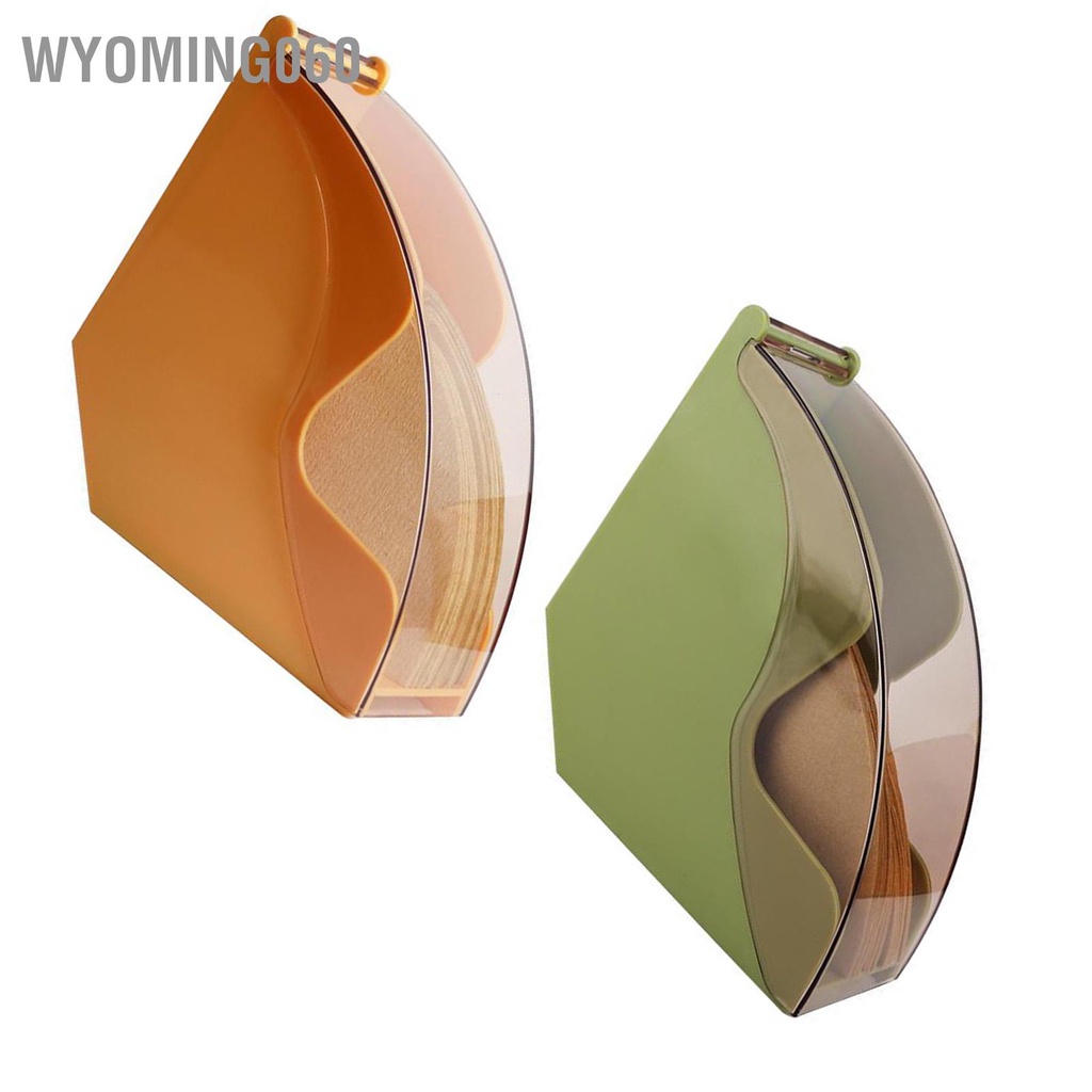 Wyoming060 Acrylic Lọc Cà Phê Có Nắp Đậy Hình Quạt Giấy Chống Bụi Hộp Bảo Quản Đựng