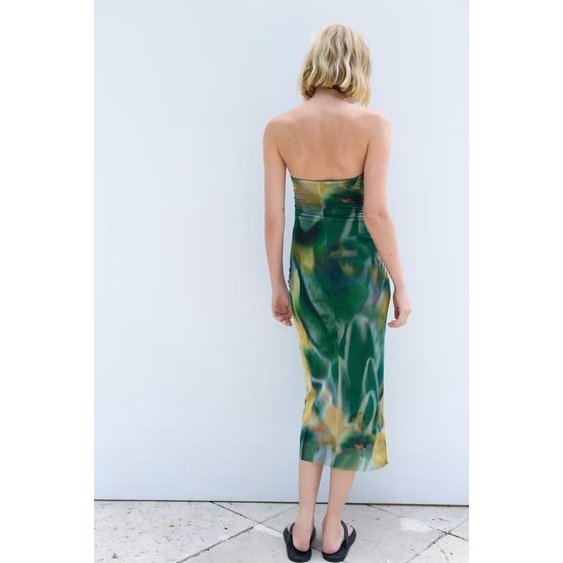 Đầm ZARA Dáng Ôm In Họa Tiết Thời Trang Mùa Hè Quyến Rũ Cho Nữ 5039373 330