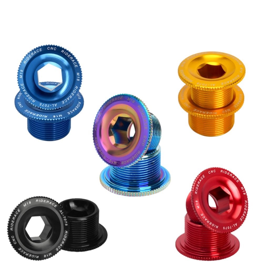 Glenes Đai Ốc Sửa Chữa Trục Khuỷu Tay Quay Xe Đạp Bằng Hợp Kim Nhôm Nhiều Màu
