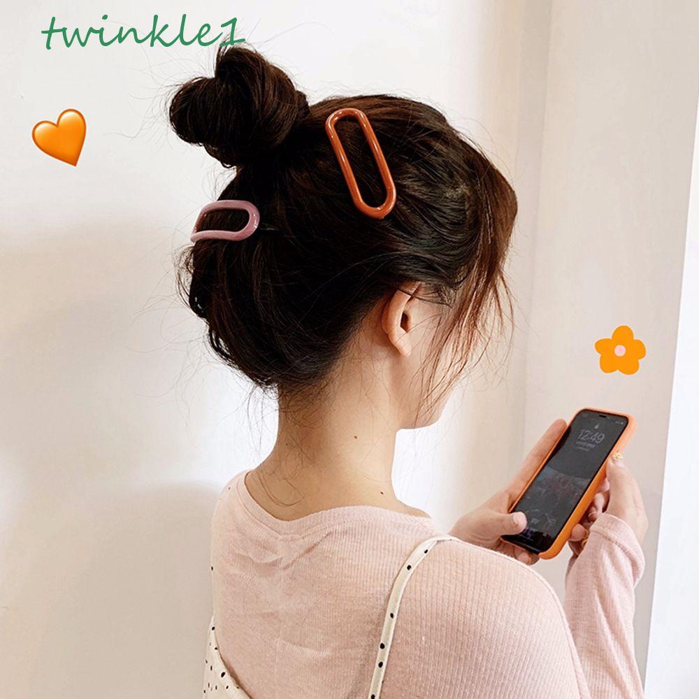 Kẹp Tóc Hình Oval Màu Sắc Ngọt Ngào Dễ Thương Cho Nữ
