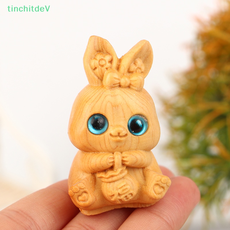[TinchitdeV] Mặt Trang Trí Xe Hơi / Túi Xách Mini Khắc Hình Thỏ Tifu Bằng Gỗ Dễ Thương Làm Quà Tặng Cho Bé [Mới]
