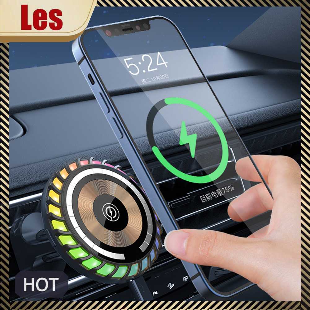 Giá Đỡ Điện Thoại Gắn Lỗ Thông Gió Xe Hơi 15W RGB Cho lphone 14 13 12 Pro Max