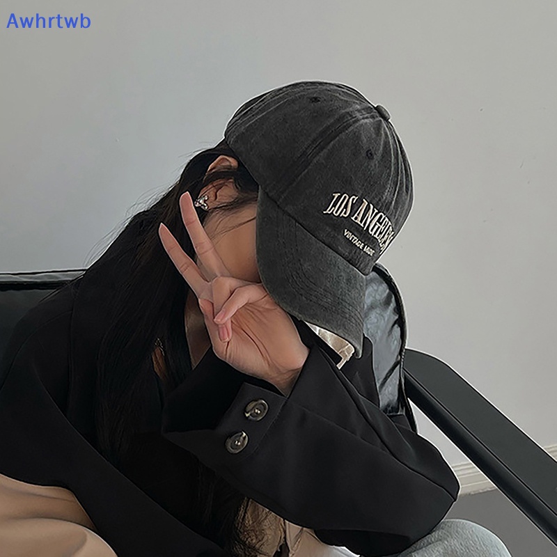 Awhrtwb Mũ Lưỡi Trai Cotton Mềm Mại Họa Tiết Chữ Phong Cách Retro Thời Trang Xuân Hè Phổ Biến Dành Cho Bạn Nữ Mới