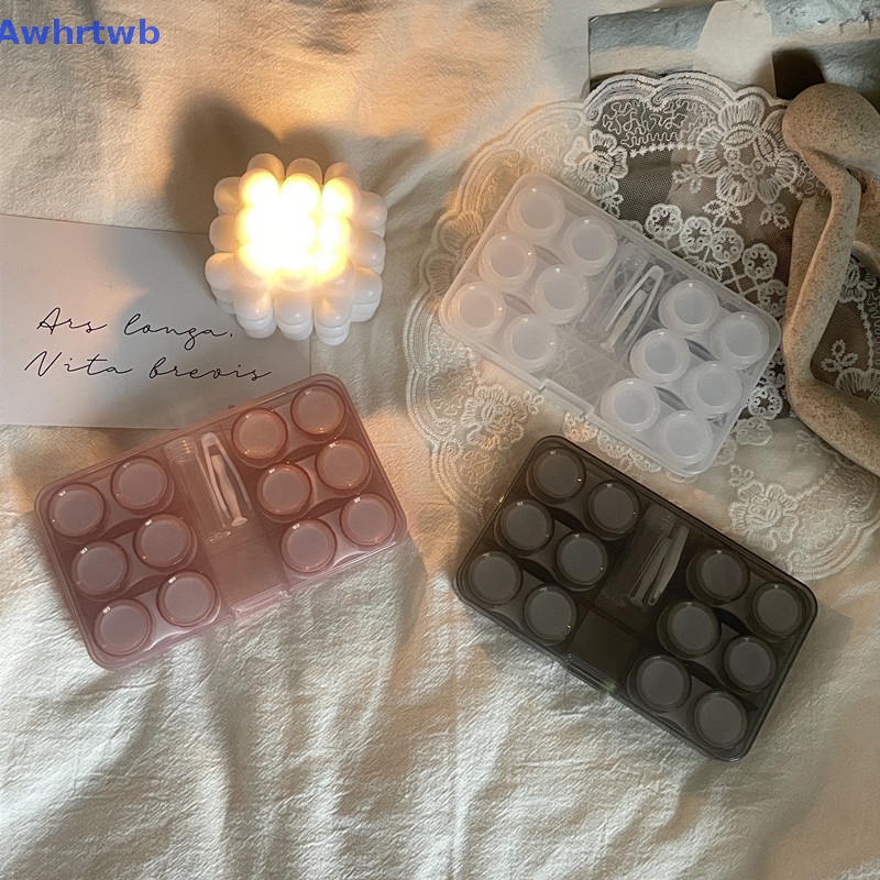 Set 6 Cặp Hộp Đựng Kính Áp Tròng / Dụng Cụ Trang Điểm Tiện Dụng Khi Đi Du Lịch Mới