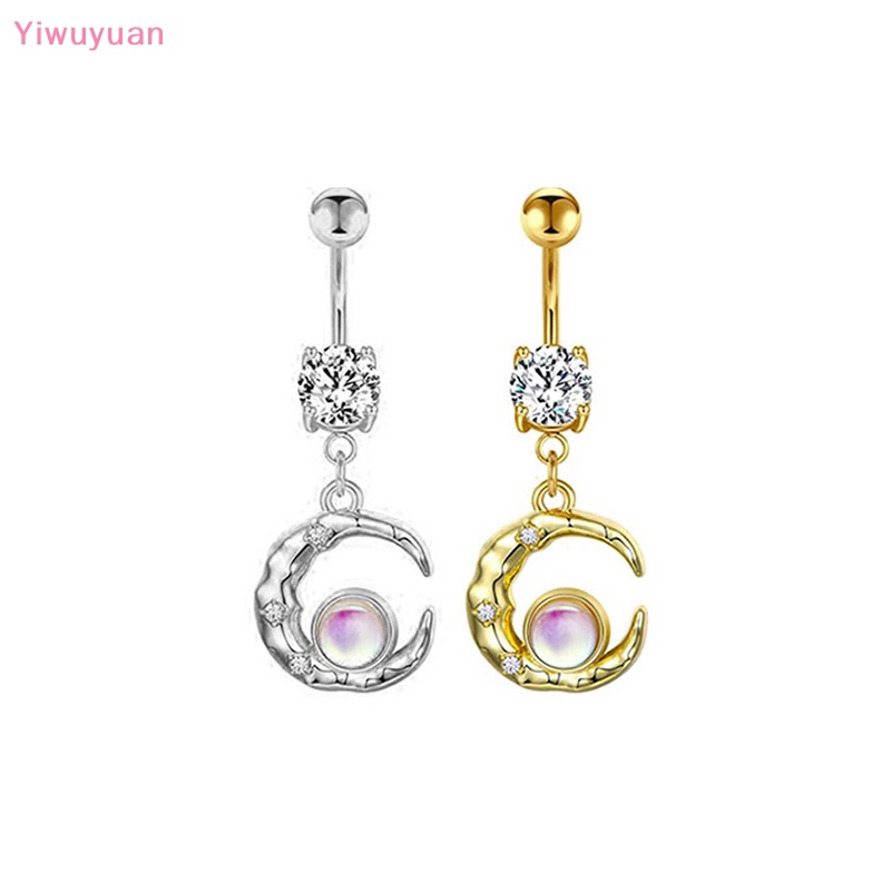 Khuyên Rốn Bằng Thép Không Gỉ Hình Trăng Sao Thời Trang Mới