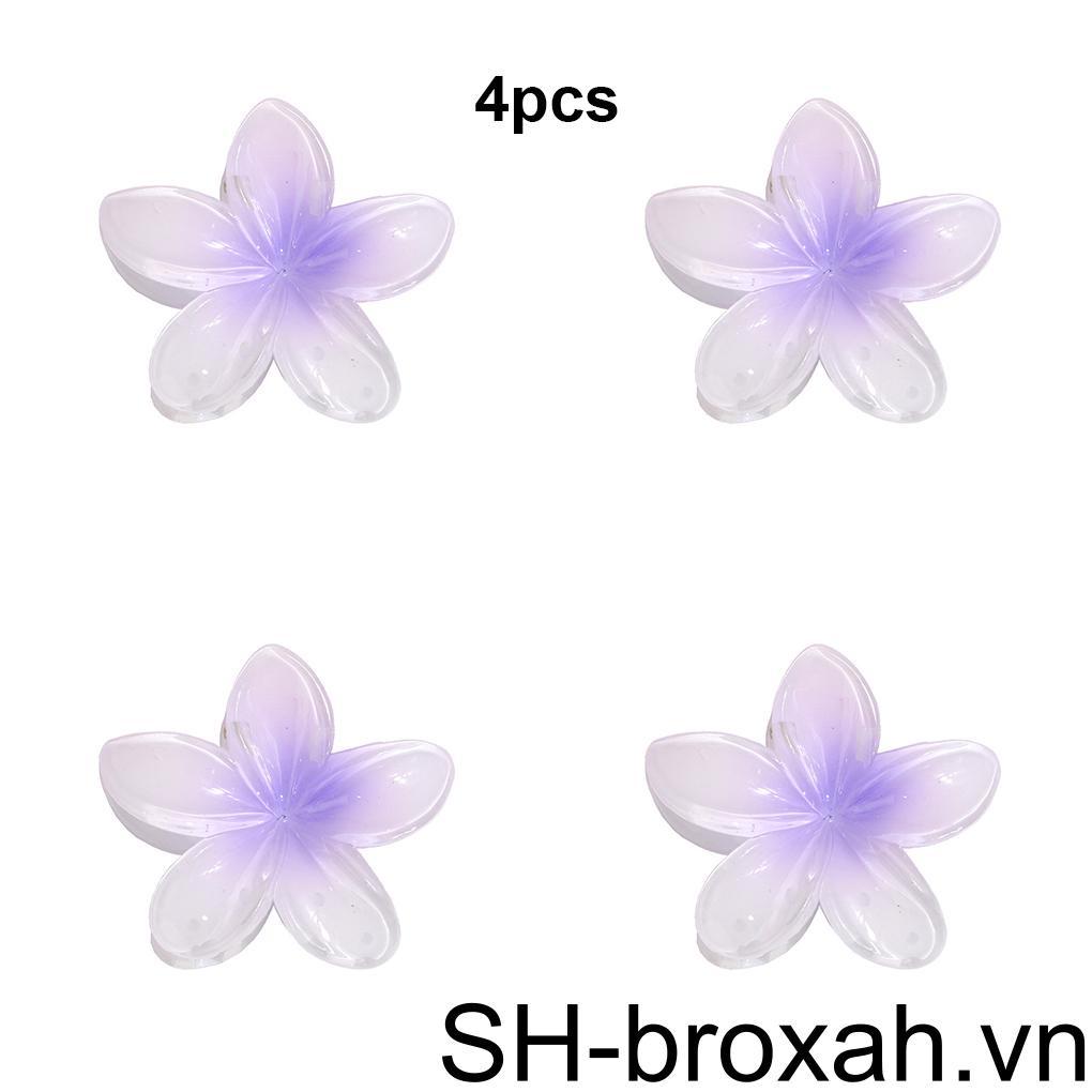 Set 4 Kẹp Tóc Càng Cua Co Giãn Gọn Nhẹ Chống Trượt Thời Trang Cho Nữ